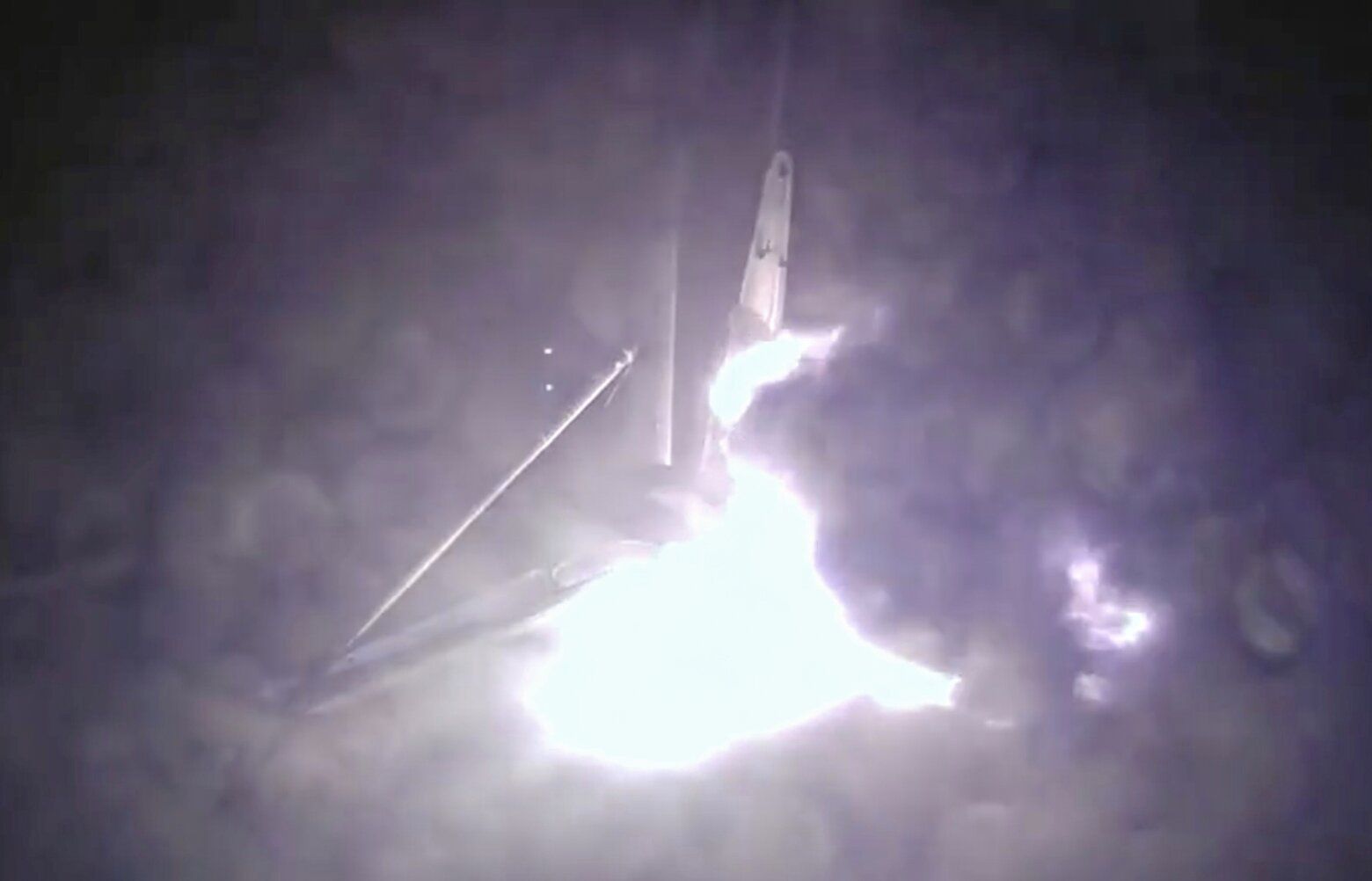 FAA grounds SpaceX after rocket falls over in flames at landing