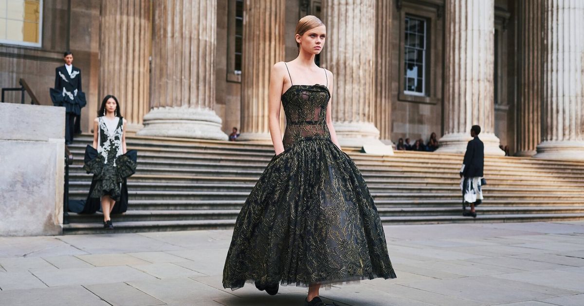 The British Museum served as a runway during London Fashion Week The