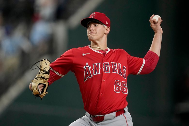 Italian rookie Sam Aldegheri gets 1st major league victory, helping the  Angels beat the Rangers 5-1 | The Seattle Times