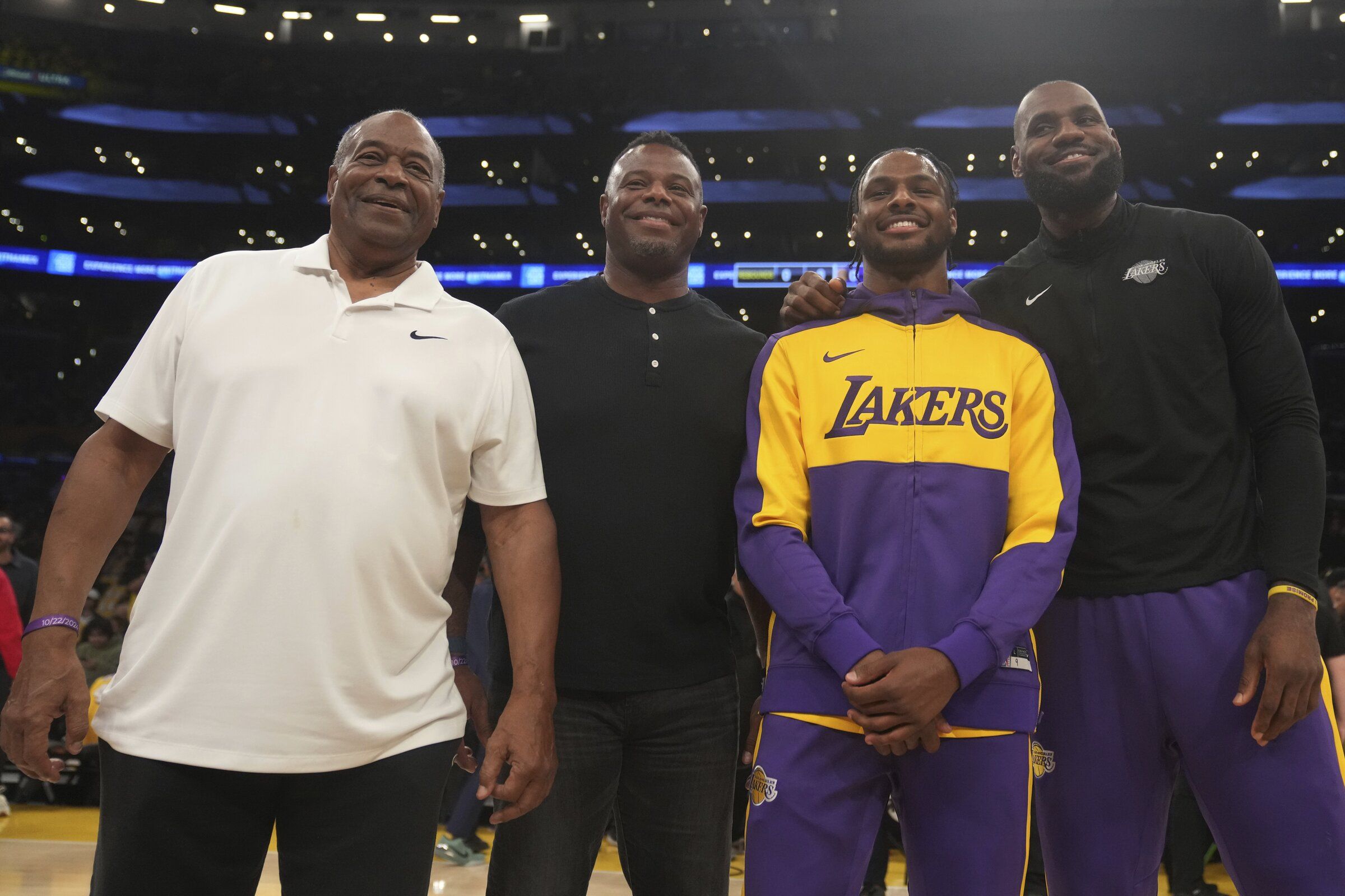 Griffeys watch LeBron Bronny James make father son history The Seattle Times