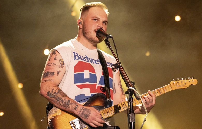 Zach Bryan performs during Bourbon and Beyond music festival on Saturday, Sept. 21, 2024, at the Kentucky Exposition Center in Louisville, Ky. (Photo by Amy Harris/Invision/AP)