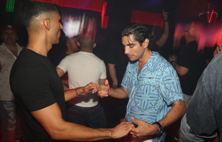 North Hollywood, CA – October 12: Club goers dance the night away at Club Cobra on Saturday, Oct. 12, 2024 in North Hollywood, CA. (Michael Blackshire / Los Angeles Times)