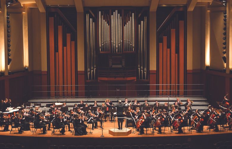 Cascade Youth Symphony Orchestras at Benaroya Hall. (Courtesy Cascade Youth Symphony Orchestras)