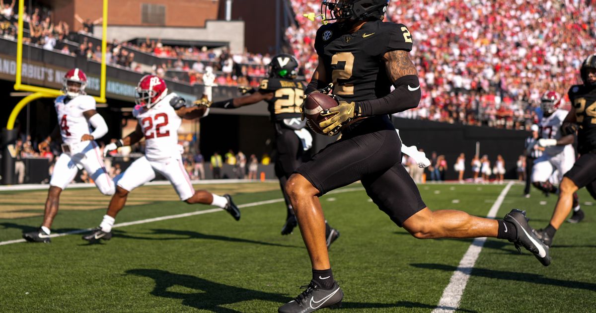 Vanderbilt leads No. 1 Alabama 2314 at halftime The Seattle Times