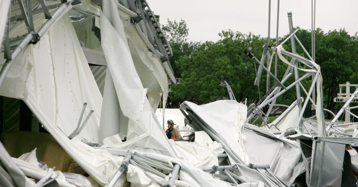 Tropicana Field shredded by Hurricane Milton is the latest sports venue