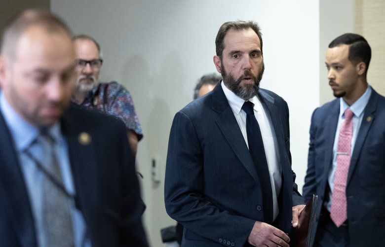Jack Smith, seen June 9, 2023, a day after Donald Trump was indicted in a classified documents probe. MUST CREDIT: Tom Brenner for The Washington Post
