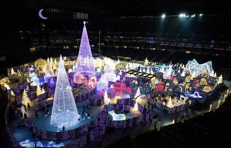 Enchant Christmas features ice skating, a walk-through maze and a market with different vendors at T-Mobile Park in Seattle on Nov. 22, 2019. 212105