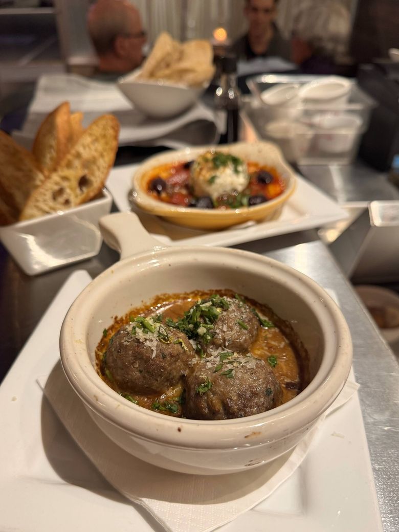 Peyrassol West’s meatballs are a tender mix of beef and lamb, doused in a velvety, rich brandy cream sauce. (Courtesy of Peyrassol West)