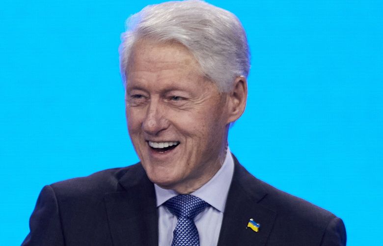 FILE – Bill Clinton, Founder and Board Chair of the Clinton Foundation & 42nd President of the United States, speaks during the Clinton Global Initiative on Monday, Sept. 23, 2024, in New York. (AP Photo/Andres Kudacki, File) NYWS308 NYWS308