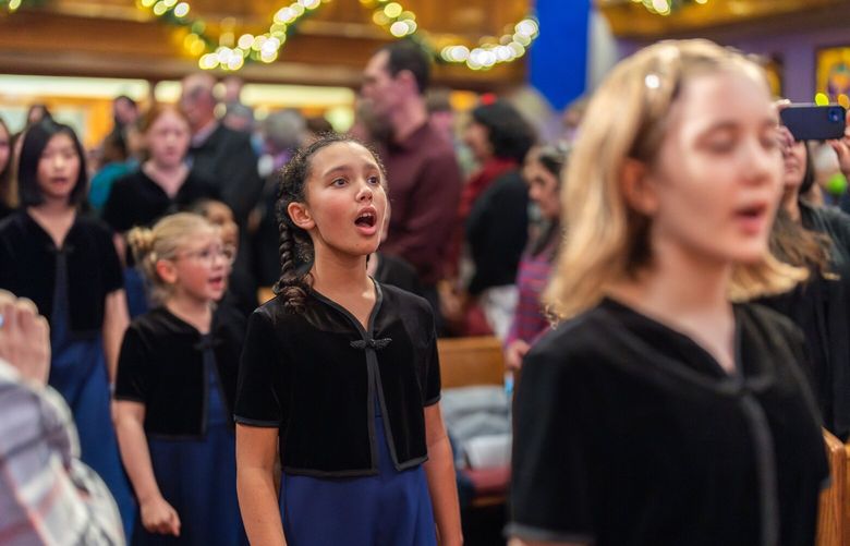 Seattle Girls Choir performing “Lessons and Carols” in 2023.