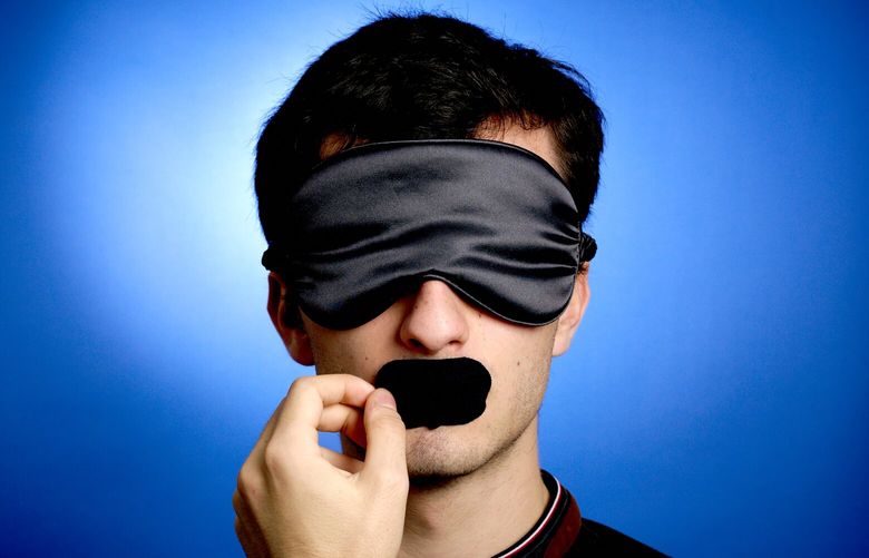 Mouth taping is trending as a possible snoring solution. MUST CREDIT: Peggy Cormary for The Washington Post