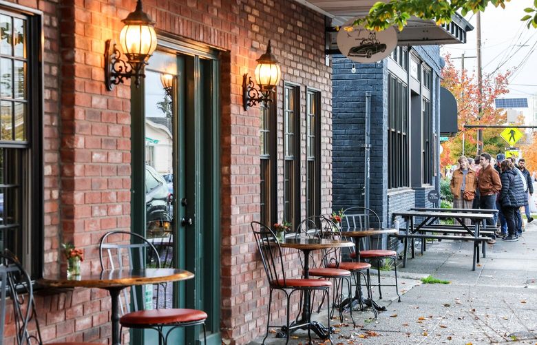 A line forms before the doors open Friday evening at homer on Beacon Hill in Seattle, Washington, on November 1, 2024 228406