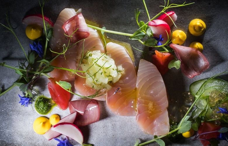 The Salmon Crudo at Art of the Table in Wallingford.  Photographed Friday, July 14, 2017. 202738