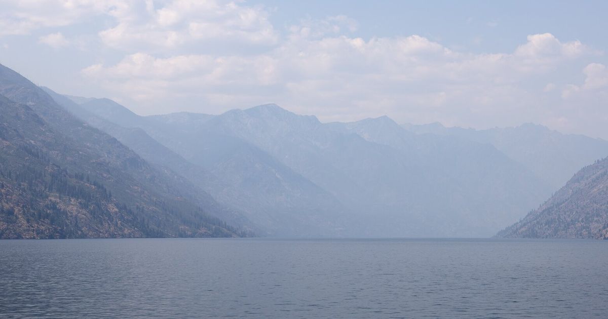 Wildfire smoke across the horizon