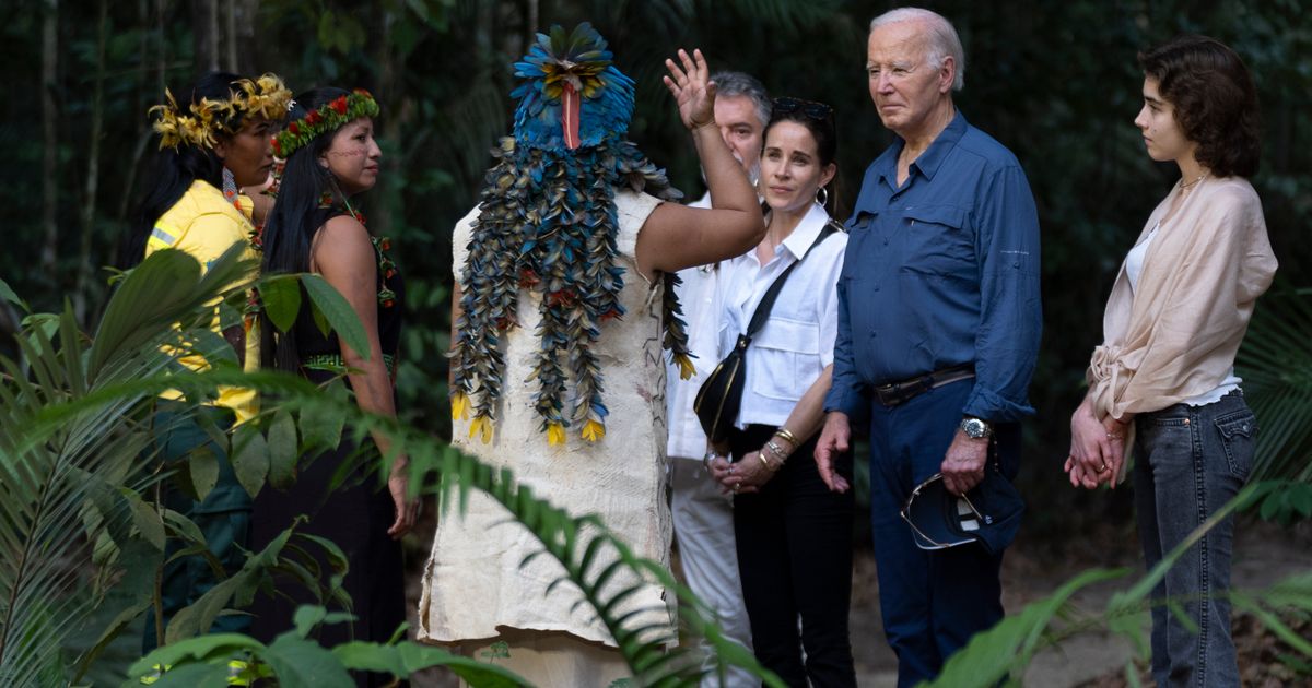 From the Amazon rainforest, Biden declares nobody can reverse US progress on clean energy