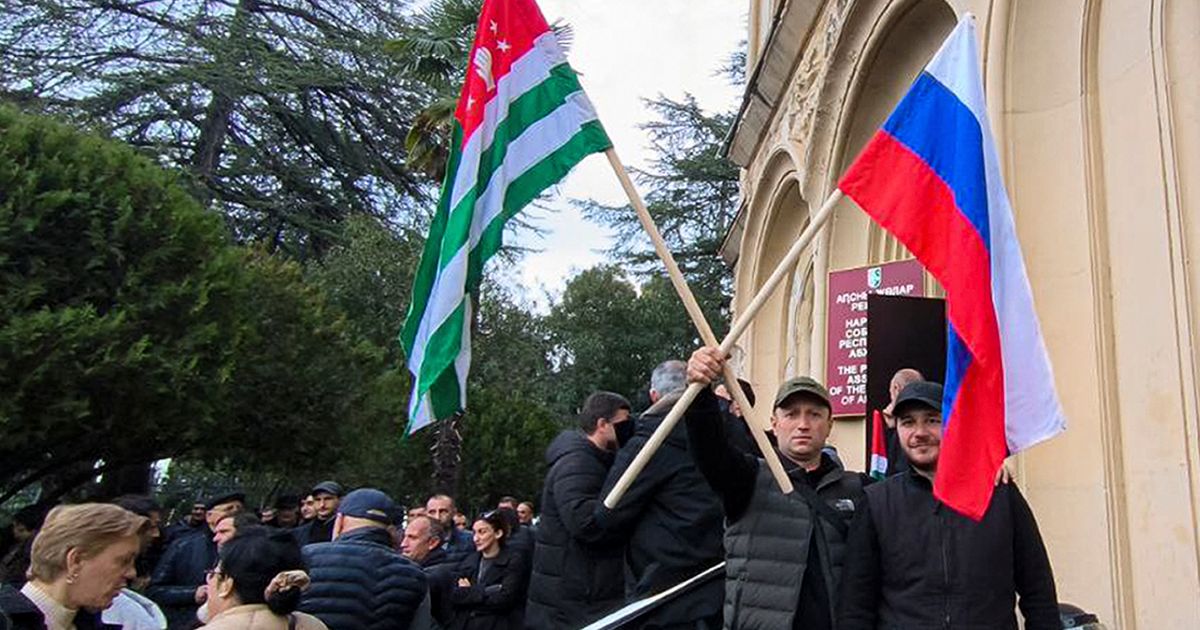 Protesters in separatist Georgian region occupy government buildings, calling for leader’s ouster