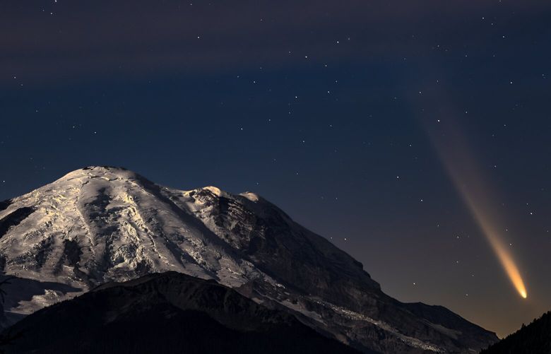 ***ONE TIME USE ONLY – READER’S LENS***

Patrick Vallely	
patrick.j.vallely@gmail.com
Kirkland
7027577705

PJVPhotography
PJVPhotography

Mount Rainier National Park	2024/10/13

Comet C/2023 A3 (Tsuchinshan–ATLAS) setting behind Tahoma/Mt. Rainier. Taken from a roadside pullout on the eastern side of the park using a Nikon Z8 + 50mm f/1.2 lens.

PV1_7728-Mean Min Hor Noise-2.jpg
I agree to the Readers Lens Terms and Conditions
12:54:08 14 Oct, 2024