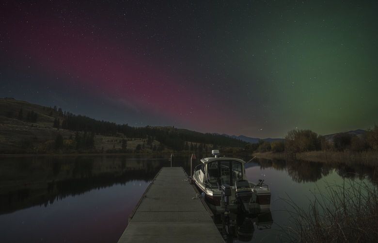 *** ONE TIME USE ONLY – READER’S LENS ***

Van Vanosdoll
jnkyrddg@outlook.com
Winthrop, WA	
4252813428

Pearrygin Lake State Park
2024/10/10

On our second beautiful Aurora night in the Methow Valley this year, I set out not expecting much due to the bright moon, but was surprised with some lovely colors and reflections on the lake. There were amazing colors dancing in the sky all night long. Taken with a Nikon Z7ll, 20mm, 4sec, ISO 1000.

boatq-1.jpg

I agree to the Readers Lens Terms and Conditions
11:14:19 12 Nov, 2024