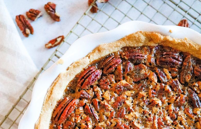 This pecan pie recipe includes a bit of bourbon to warm up the flavors.