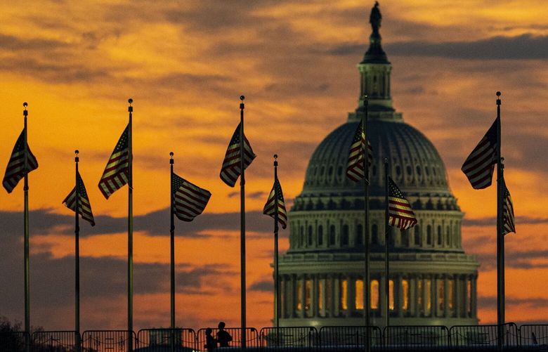 The U.S. Capitol in Washington, at sunrise on Nov. 18, 2024. The Constitution allows the president to bypass Congress to make appointments during a recess. (Al Drago/The New York Times) XNYT0854 XNYT0854