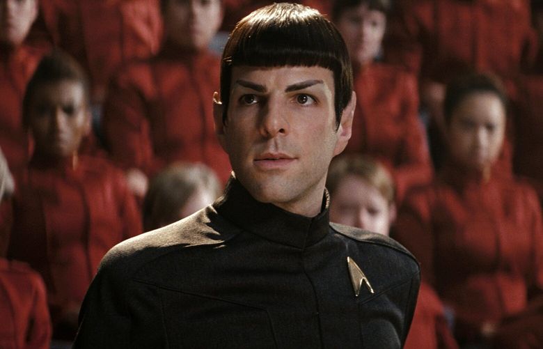 In this film publicity image released by Paramount Pictures, Zachary Quinto stars as Spock in a scene from, “Star Trek.” (AP Photo/Paramount Pictures) ** NO SALES **  NYET493