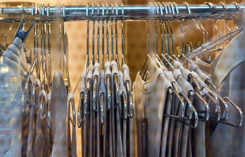 Clothing for sale at a Skims pop-up shop at the Nordstrom flagship store, June 9, 2024 in New York. 776158850