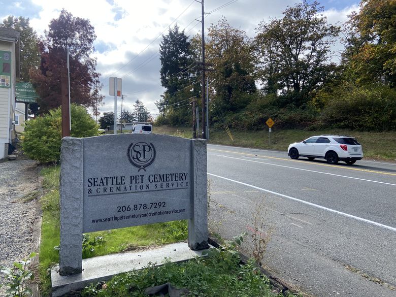 The Seattle-Tacoma Pet Cemetery, formerly known as Pet Haven Cemetery, has served as a resting place for Pacific Northwest animals for more than 70 years. But patrons say the space has fallen into neglect the last couple of years, and they worry about the future of the historic landmark. (Elise Takahama / The Seattle Times)