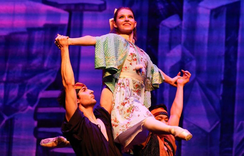 Principal dancer, Marta Kaliandrukhe, with the Grand Kyiv Ballet performs in the Snow Queen on Saturday, December 28, 2024 at the Edmonds Center for the Arts in Edmonds.
