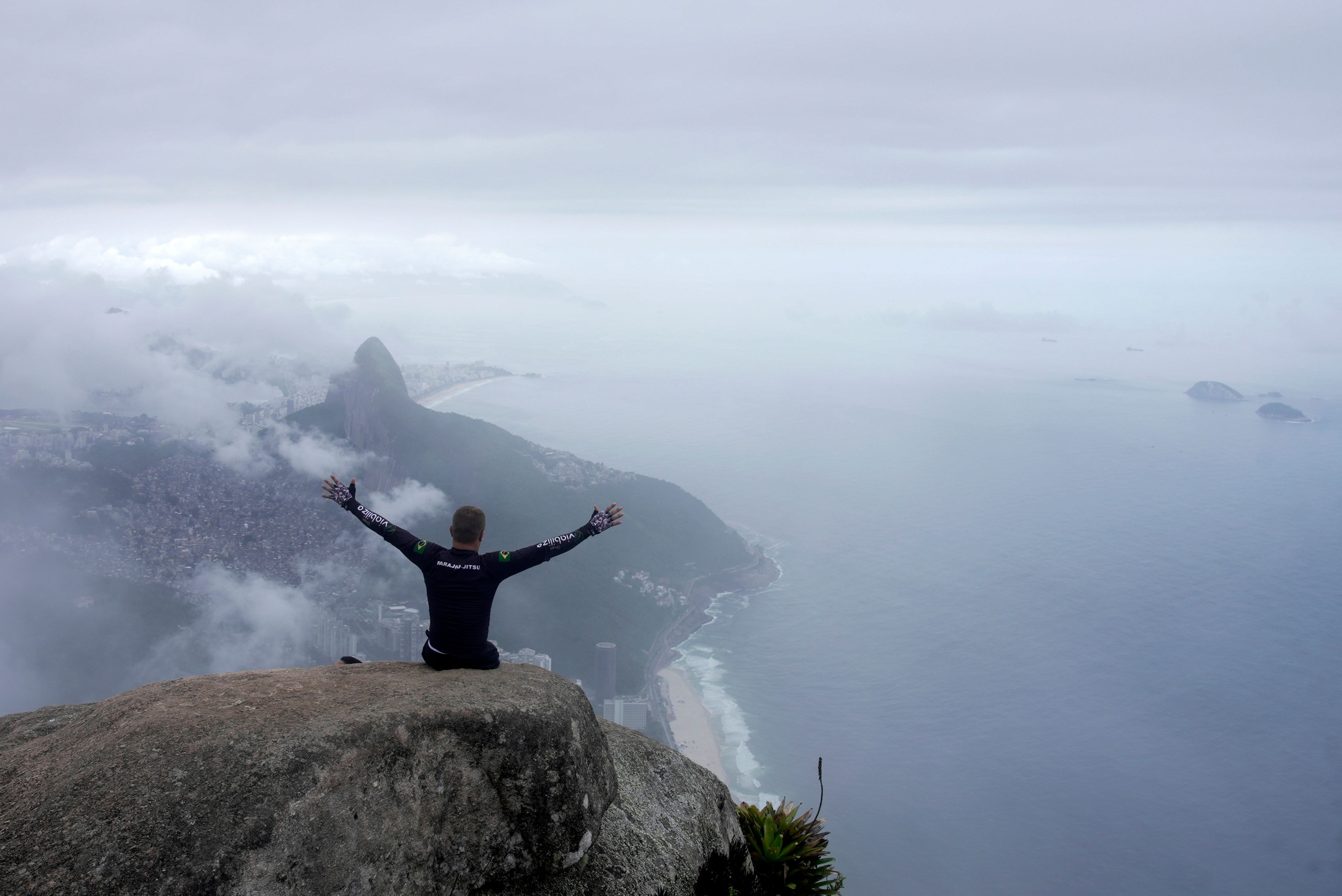 At one of Rio de Janeiros hardest trails, one paraplegic athlete climbed into the clouds