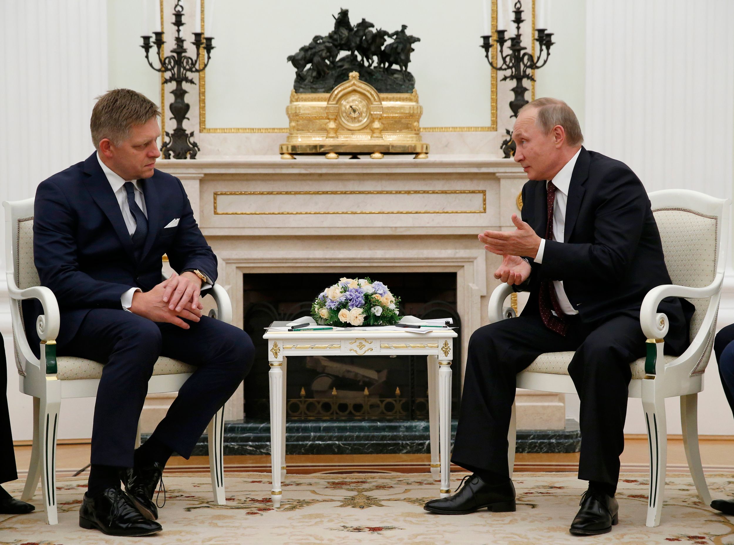 Russias Putin holds talks with Slovakian PM Fico, in a rare visit to Moscow by an EU leader