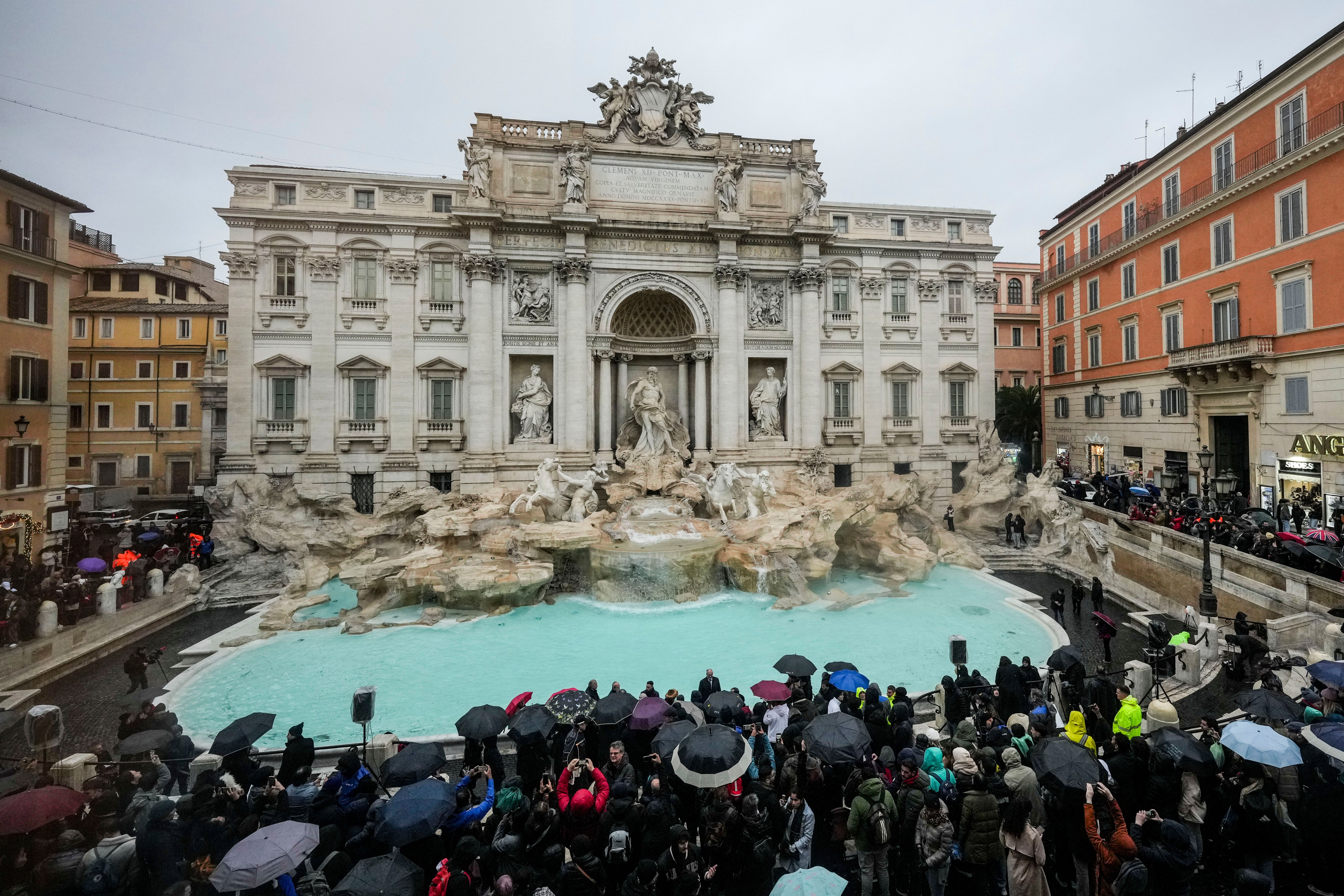 Romes iconic Trevi Fountain reopens after renovation work in time for the Jubilee Holy Year