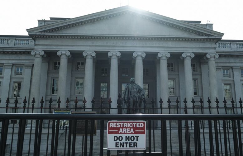 The U.S. Treasury Department in Washington. MUST CREDIT: Michael A. McCoy for The Washington Post