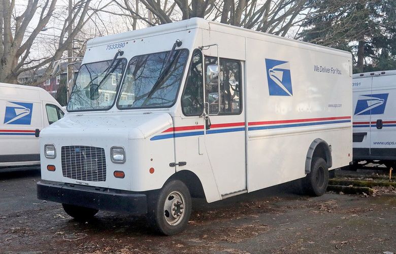 Some of these USPS mail trucks parked behind the Wallingford post office were vandalized  last week.

 219874