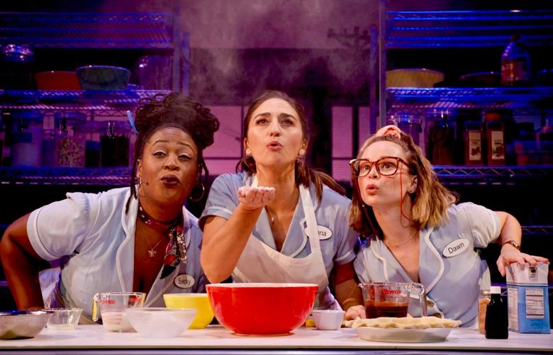 Charity Angél Dawson, Sara Bareilles and Caitlin Houlahan in “Waitress, The Musical.”