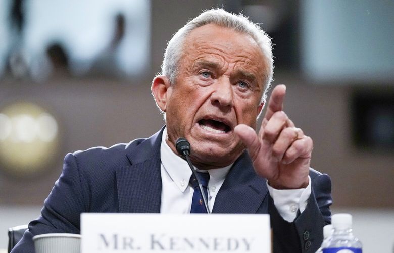 Robert F. Kennedy Jr., President Donald Trump’s choice to be Secretary of Health and Human Services, appears before the Senate Finance Committee for his confirmation hearing, at the Capitol in Washington, Wednesday, Jan. 29, 2025.
