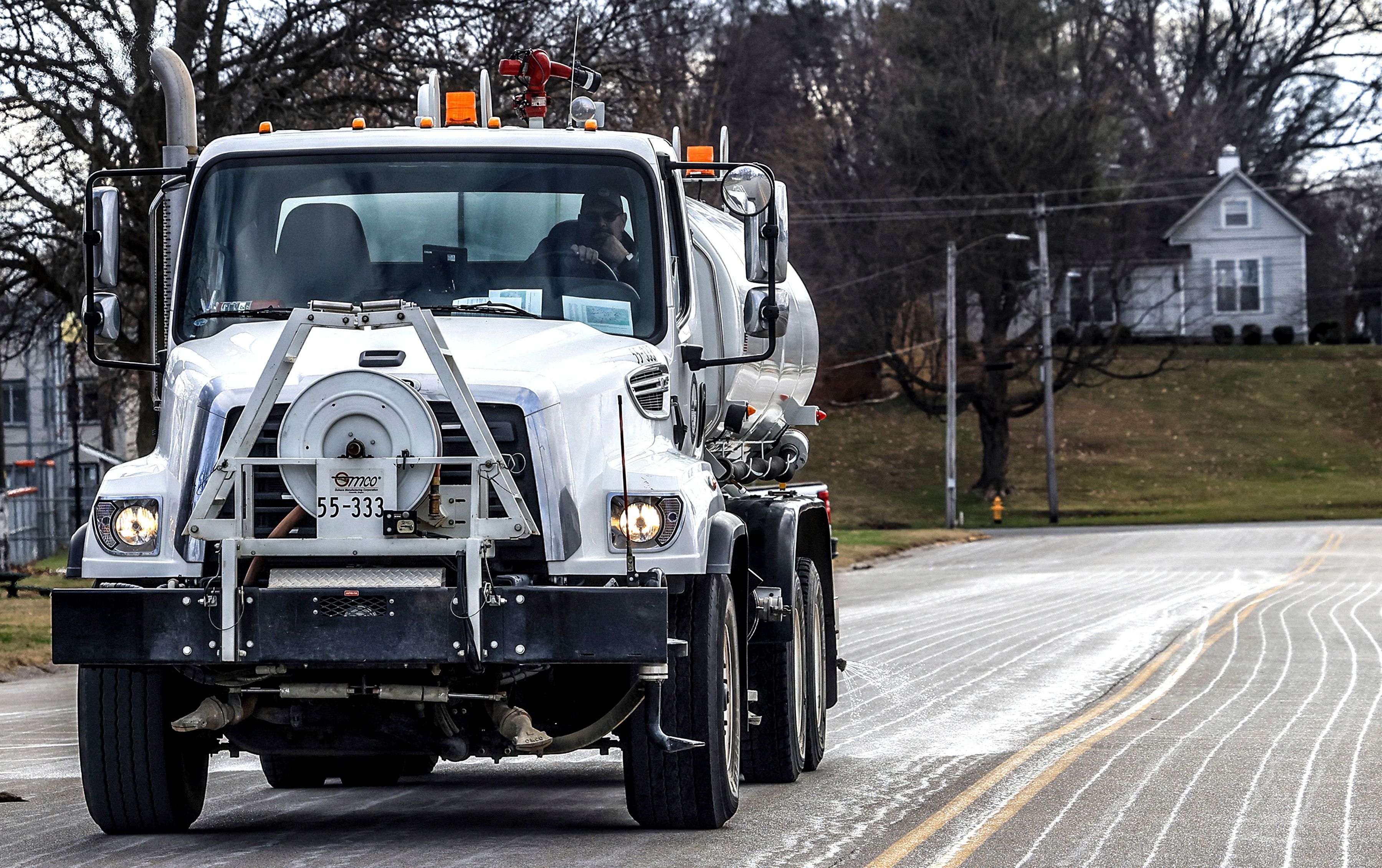 Drivers skid and crash as wintry mix grips central US before moving east