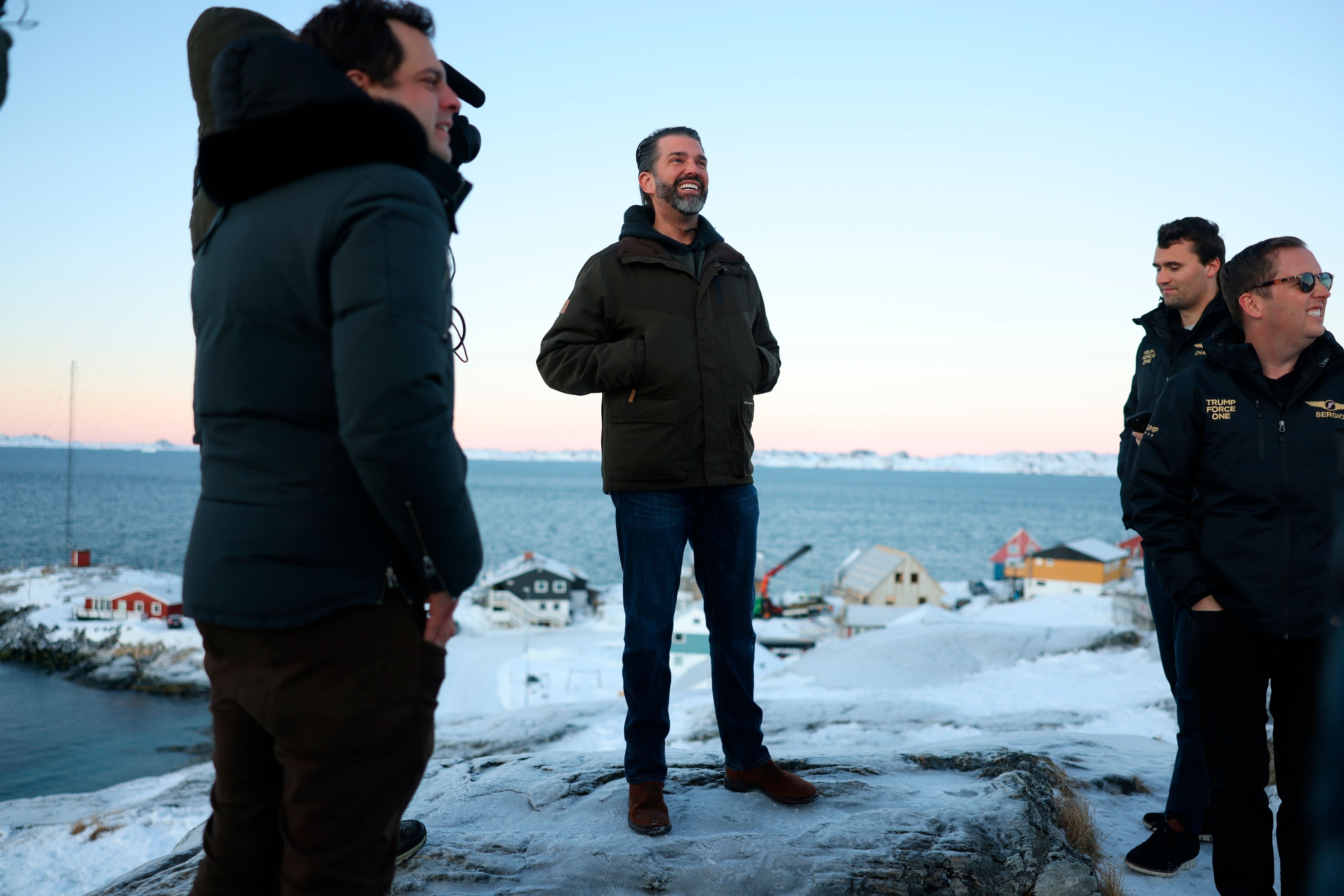 Donald Trump Jr. arrives in Greenland with a message from his dad