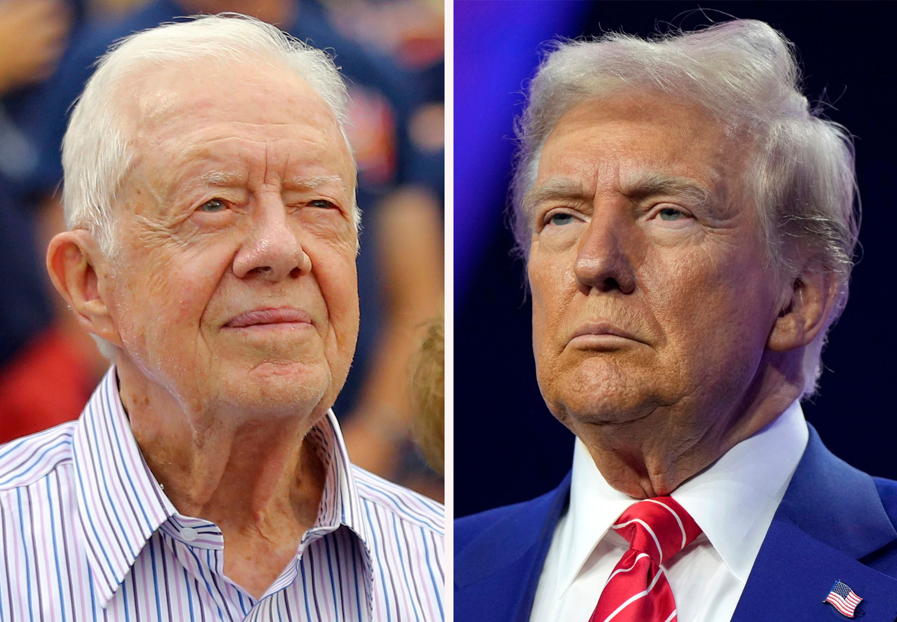 Trumps praise of Carter in death after jeering him in life deepens a contradictory relationship