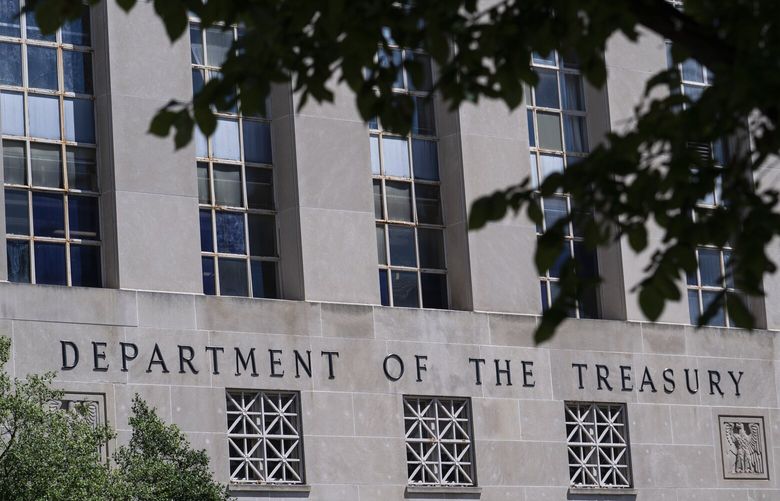 The Treasury Department in Washington. MUST CREDIT: Sarah Silbiger for The Washington Post