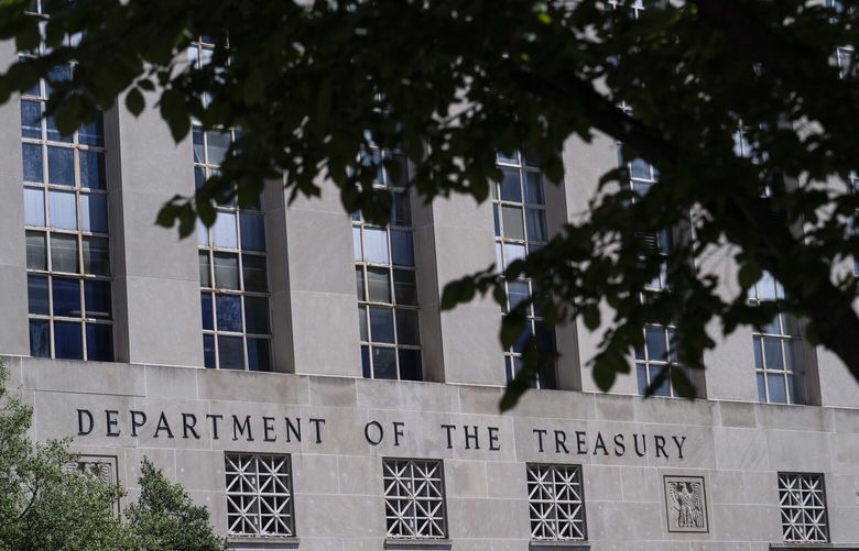 The Treasury Department in Washington. MUST CREDIT: Sarah Silbiger for The Washington Post
