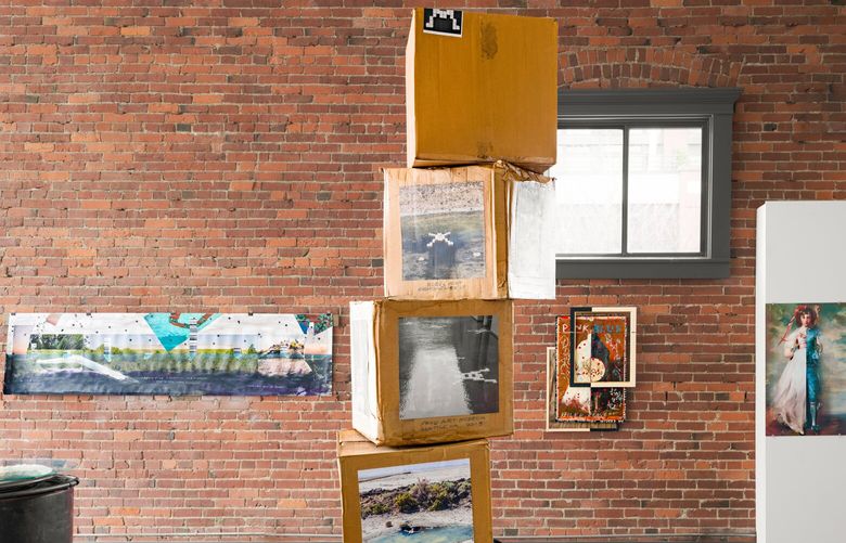 Longtime Seattle artist Buster Simpson’s latest show is on display at Slip Gallery in Belltown through March 8.