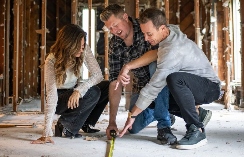 Listings broker/designer Megan Halter, client services/project manager Ryan Burgess and investor James Dainard star in A&E’s new Seattle-set home makeover series “Million Dollar Zombie Flips.”