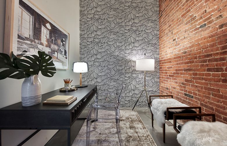 Two faux fur pelts add a finishing touch in this home office. (Scott Gabriel Morris/Cathy Hobbs Design Recipes/TNS)