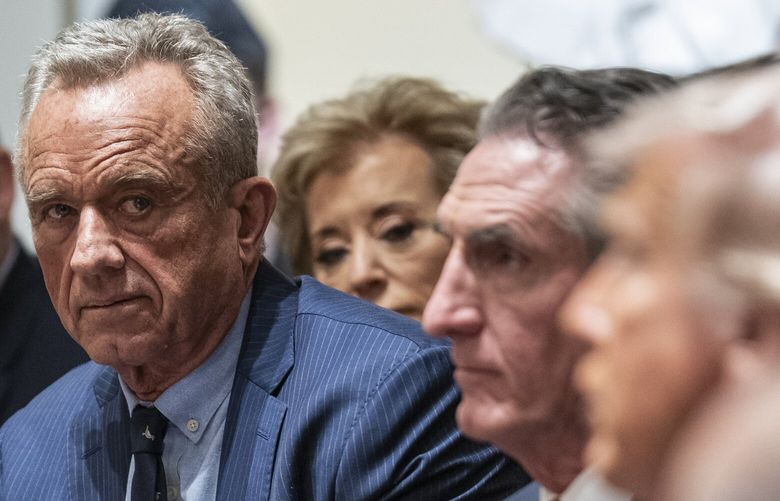 Health Secretary Robert F. Kennedy Jr. is seen last month at President Donald Trump’s first Cabinet meeting of his new term. MUST CREDIT: Jabin Botsford/The Washington Post
