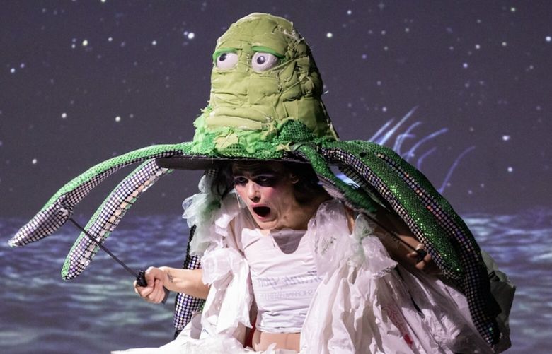 At On the Boards, Blockbuster film “Titanic” gets a live multimedia makeover from Dynasty Handbag, the performance alter ego of Jibz Cameron (no relation to James, that we know of).