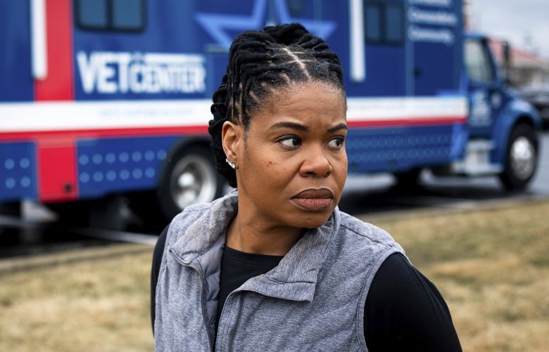Chante Duncan, a former office manager at a mental health center for military veterans who lost her job in a round of Veterans Affairs cuts, in Indianapolis on March 5, 2025. Clinical trials have been delayed, contracts canceled and support staff fired. With deeper cuts coming, some are warning of potential harms to veterans. (Kaiti Sullivan/The New York Times)