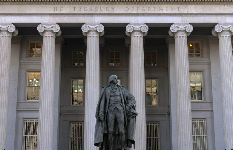 FILE – The U.S. Department of the Treasury building is seen in Washington, Nov. 18, 2024. (AP Photo/Jose Luis Magana, File) WX101 WX101