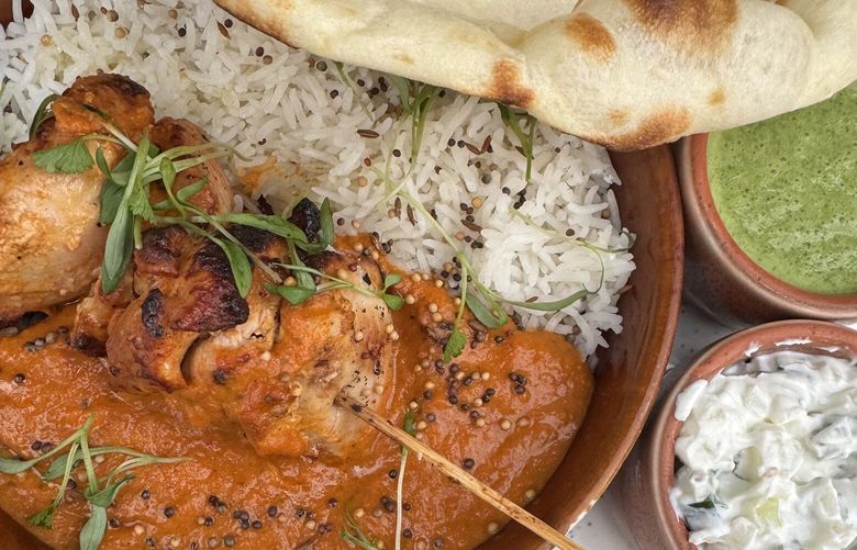 Rupee Bar in Ballard runs the $20 dinner deal from Tuesday-Thursday starting at 5 p.m. usually featuring lamb meatballs, rockfish curry or (picture above) Tandoori chicken thighs with tomato coconut curry, rice, naan, mint tamarind chutney, and raita.
