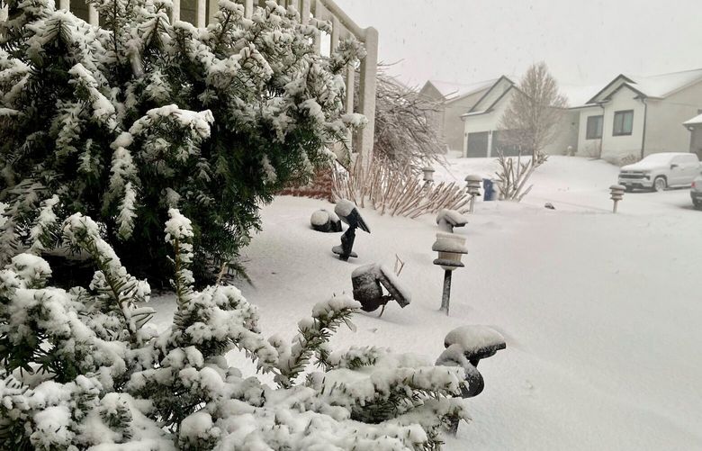 The streets are covered with snow after a storm on Wednesday, March 19, 2025 in Omaha, Neb.  (AP Photo/Margery Beck) RPMB102 RPMB102