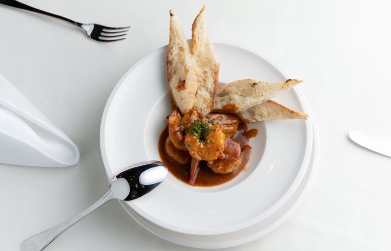 One of three first-course options on El Gaucho Seattle’s $65 SRW menu is their signature “Wicked Shrimp” — consider following it with filet medallions and prawns with mashed potatoes, asparagus and a cabernet demi-glace, then dark chocolate pot de crème for dessert.